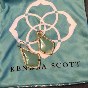 Kendra Scott Alex earrings gold with chalcedony